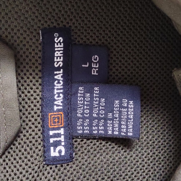 NWT 5.11 Tactical Large Tdu Green Teflon Short Sleeve Button Taclite Pro Shirt - Picture 3 of 15